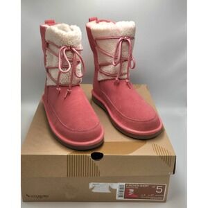 KOOLABURRA BY UGG JUNIOR  GIRLS SIZE 5 PINK MICHON SHORT SUEDE  WINTER BOOTS‎
